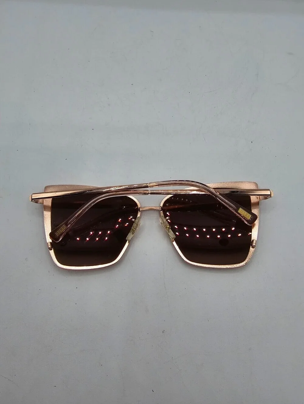 DIFF Womens Becky Rose Gold Mirror Sunglasses
